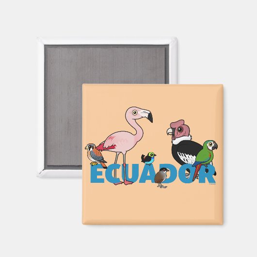 Birdorable Ecuador Magnet (Vorderseite/Rückseite)