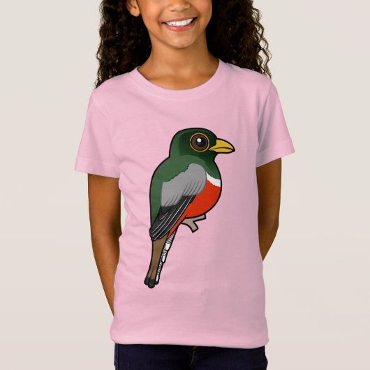 Birdorable Elegante Trogon T-Shirt (Vorderseite)