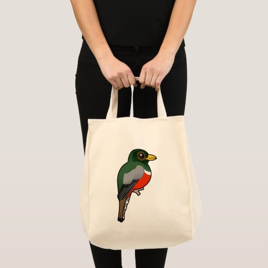 Birdorable Elegante Trogon Tragetasche (Vorderseite (Produkt))