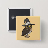 Birdorable Elf-Eulen-Hexe Button (Vorne & Hinten)