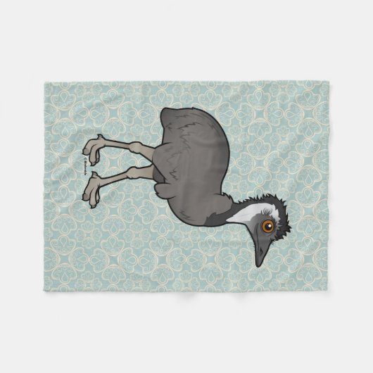Birdorable Emu Fleecedecke (Vorderseite (Horizontal))