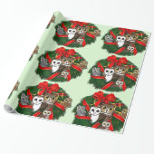 Birdorable Eulen-WeihnachtsKranz Geschenkpapier (Ungerollt)