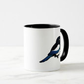 Birdorable Eurasier-Elster Tasse (VorderseiteRechts)