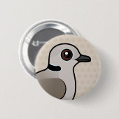 Birdorable Eurasier ergatterte Taube Button (Vorne & Hinten)