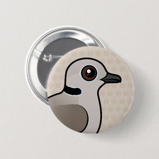 Birdorable Eurasier ergatterte Taube Button (Vorne & Hinten)