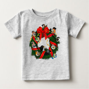 Birdorable European Garden Birds Weihnachtsrau Baby T-shirt