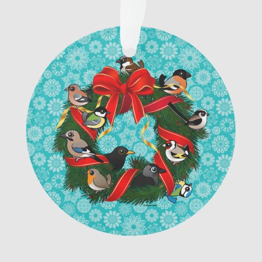 Birdorable European Garden Birds Weihnachtsrau Ornament (Vorderseite)