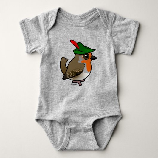 Birdorable European Robin Hood Baby Strampler (Vorderseite)