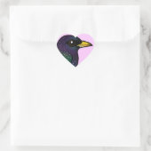 Birdorable European Starling Herz-Aufkleber (Tasche)