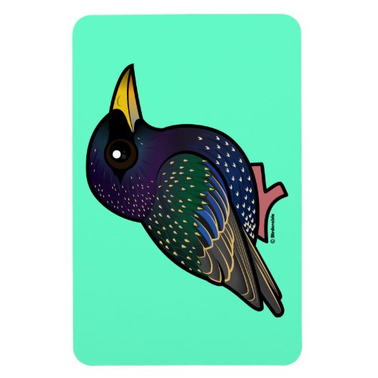 Birdorable European Starling Magnet (Vertikal)
