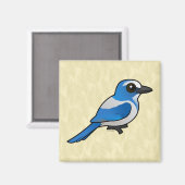 Birdorable Florida Scrub-Jay Magnet (Vorderseite/Rückseite)