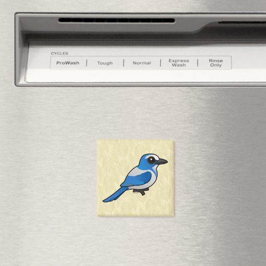 Birdorable Florida Scrub-Jay Magnet (In Situ (Geschirrspüler))