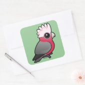 Birdorable Galah Quadratischer Aufkleber (Umschlag)