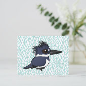Birdorable Ganted Kingfisher (männlich) Postkarte (Stehend Vorderseite)