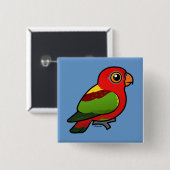 Birdorable Gelb-unterstützter Lory Button (Vorne & Hinten)