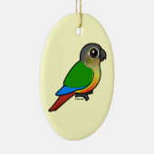 Birdorable Gelb-versah Conure mit Seiten Keramik Ornament (Rechts)