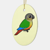 Birdorable Gelb-versah Conure mit Seiten Keramik Ornament (Links)
