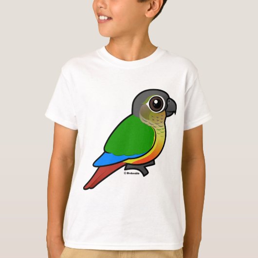 Birdorable Gelb-versah Conure mit Seiten T-Shirt (Vorderseite)