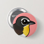 Birdorable Gelber-breasted Chat Button (Vorne & Hinten)