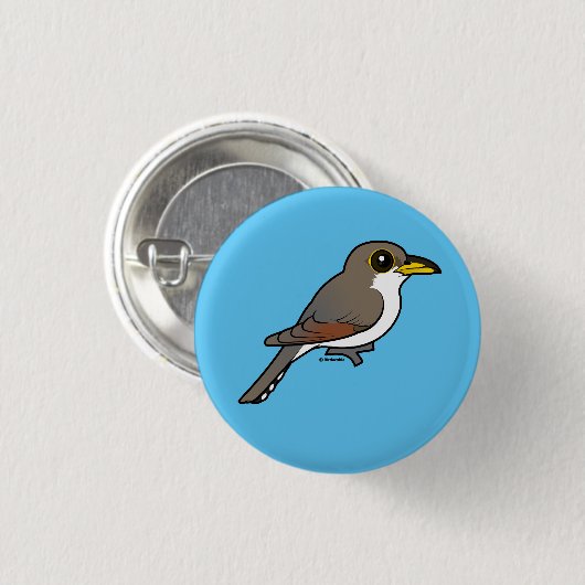 Birdorable-Gelbschnabelkuckuck Button (Vorne & Hinten)