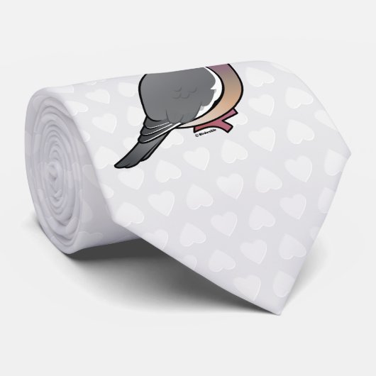 Birdorable gemeine hölzerne Taube Krawatte (Gerollt)