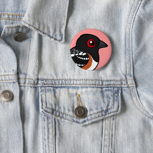 Birdorable gepunkteter Towhee Button (Beispiel)