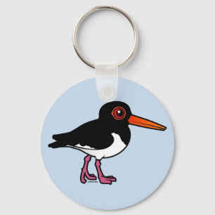 Birdorable gescheckter Oystercatcher Schlüsselanhänger