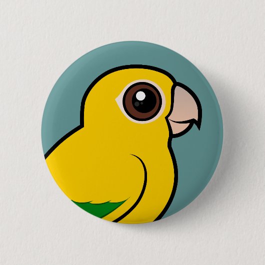 Birdorable goldener Parakeet Button (Vorderseite)