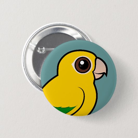 Birdorable goldener Parakeet Button (Vorne & Hinten)