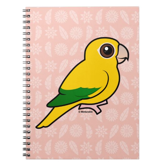 Birdorable goldener Parakeet Notizblock (Vorderseite)