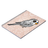 Birdorable Grau Budgie Notizblock (Linke Seite)