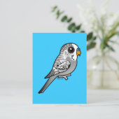 Birdorable Gray Budgie Postkarte (Stehend Vorderseite)