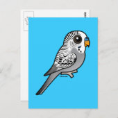 Birdorable Gray Budgie Postkarte (Vorne/Hinten)