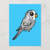 Birdorable Gray Budgie Postkarte (Vorderseite)
