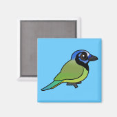 Birdorable Green Jay Magnet (Vorderseite/Rückseite)