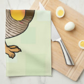 Birdorable größeres Grasland-Huhn Küchentuch (Viertel Falte)