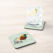 Birdorable größeres Vogel-von-Paradies Getränkeuntersetzer (Rechte Seite)