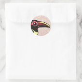 Birdorable grünes Aracari Runder Aufkleber (Tasche)