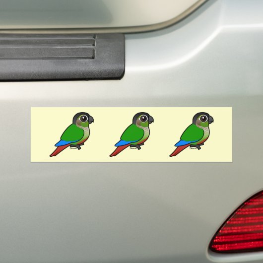 Birdorable Grünes-cheeked Conure Autoaufkleber (Auf Auto)