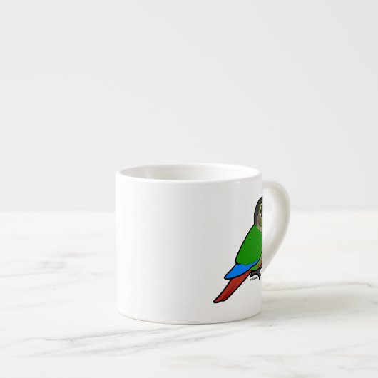 Birdorable Grünes-cheeked Conure Espressotasse (Vorderseite Rechts)