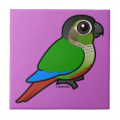 Birdorable Grünes-cheeked Conure Fliese (Vorderseite)