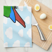 Birdorable Grünes-cheeked Conure Geschirrtuch (Viertel Falte)