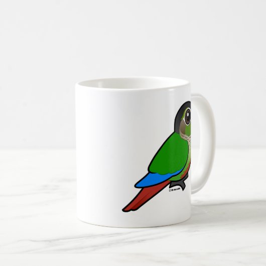 Birdorable Grünes-cheeked Conure Kaffeetasse (VorderseiteRechts)