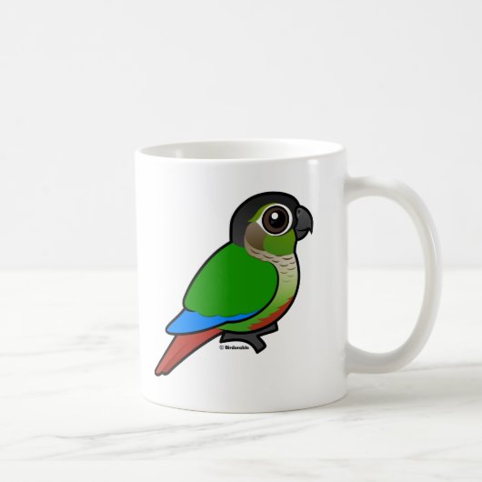 Birdorable Grünes-cheeked Conure Kaffeetasse (Rechts)