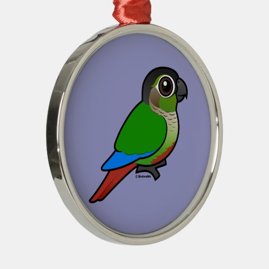 Birdorable Grünes-cheeked Conure Ornament Aus Metall (Rechts)