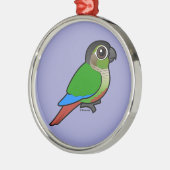 Birdorable Grünes-cheeked Conure Ornament Aus Metall (Links)