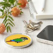 Birdorable Grünes-cheeked Conure Schlüsselanhänger (Seite)