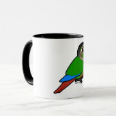 Birdorable Grünes-cheeked Conure Tasse (Vorderseite Links)
