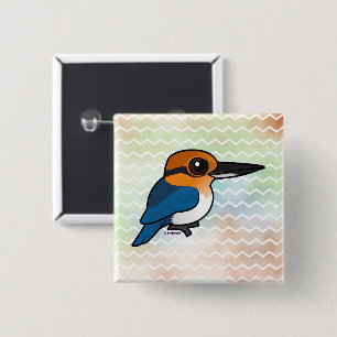 Birdorable Guam Kingfisher Button