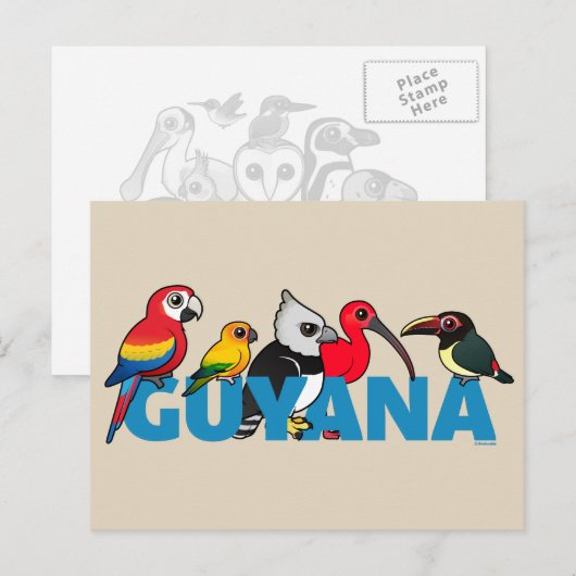 Birdorable Guyana Postkarte (Vorne/Hinten)